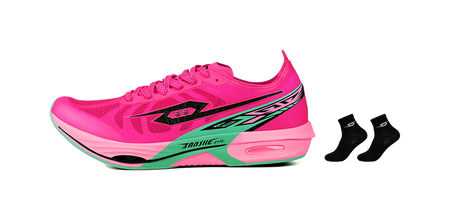 TANSHEZHE Black Horse 4.0 Slip Resistant, Abrasion Resistant, Breathable Low top Full Length Carbon Plate Flamingo Red (1 pair of socks as a gift)