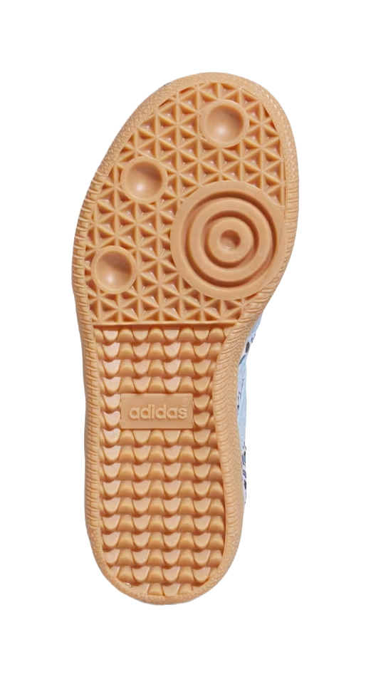 LIBERTY x Adidas Originals SAMBA OG Abrasion Resistant Low top Kids Training Shoes Blue Gray White Rubber Color Kids  VJSNEAKER