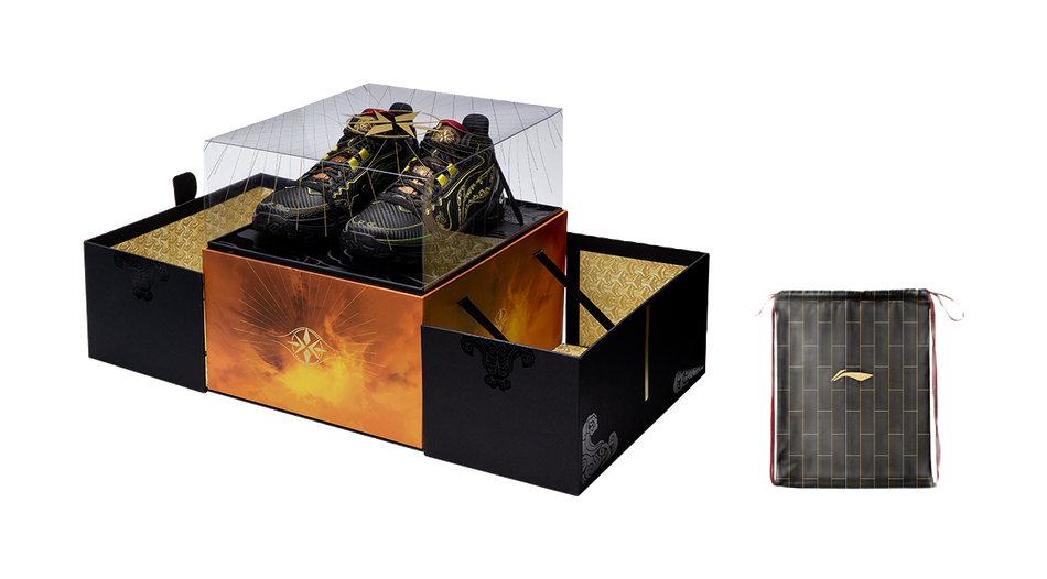 LiNing Blade 6 Cushioning Abrasion Resistant Breathable Low top Basketball Shoes Mens Black Gold  VJSNEAKER