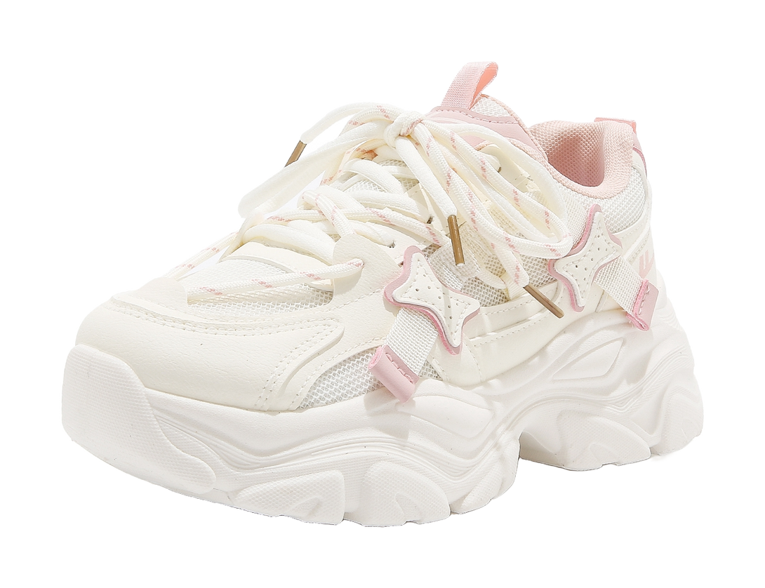 Warrior Cushioning, Abrasion Resistant, Breathable, Lightweight Low top Chunky Sneakers Women's 