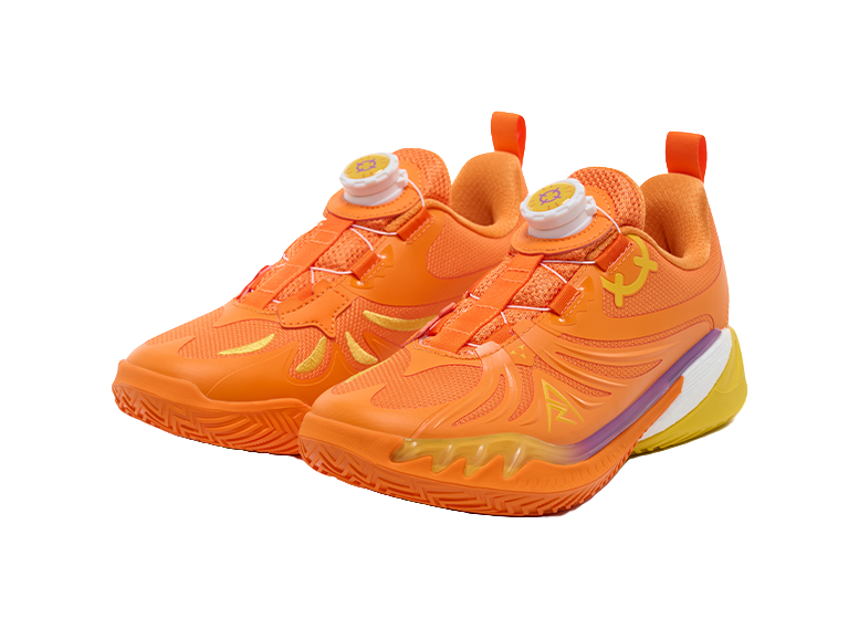 RigoreR Reeves series, Reeves third-generation AR3 sunset color matching, student training practical sports shoes, shock-absorbing, wear-resistant, anti slip, low top children's basketball shoes, children's version  VJSNEAKER