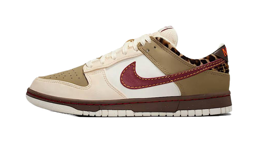 Nike Dunk Low top Skateboard Shoes Womens Beige Red  VJSNEAKER