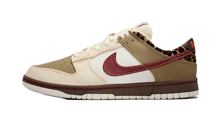 Nike Dunk Low top Skateboard Shoes Womens Beige Red  VJSNEAKER