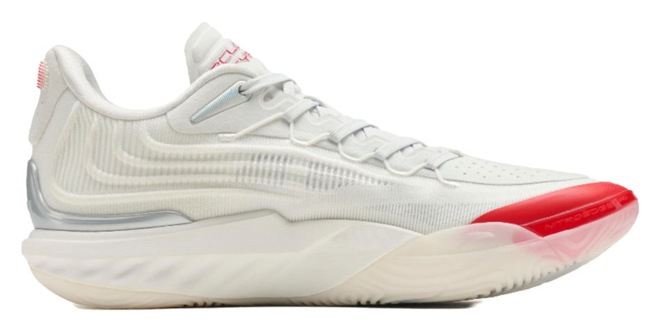 ANTA SNEAKERERSE Eclosion Type 2 Red Blade Professional Practical Shock Absorbent Wear resistant Low cut Midfoot Carbon Plate Basketball Shoes Men's White and Red  vjsneaker.com