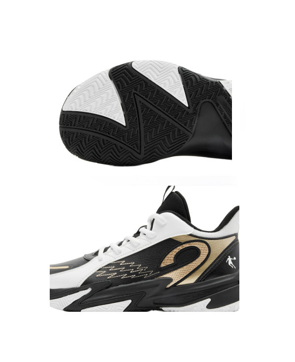 Jordan Shadow Breaking Young Comfortable, Versatile, Anti slip, Wear resistant, Middle cut Children's Basketball Shoes Black/Jordan White Youth  VJSNEAKER