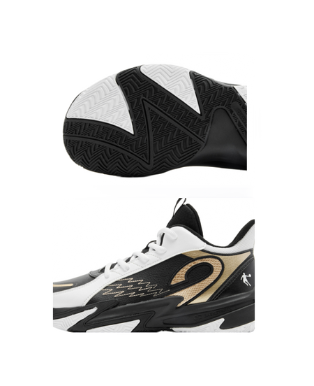 Jordan Shadow Breaking Young Comfortable, Versatile, Anti slip, Wear resistant, Middle cut Children's Basketball Shoes Black/Jordan White Youth  VJSNEAKER