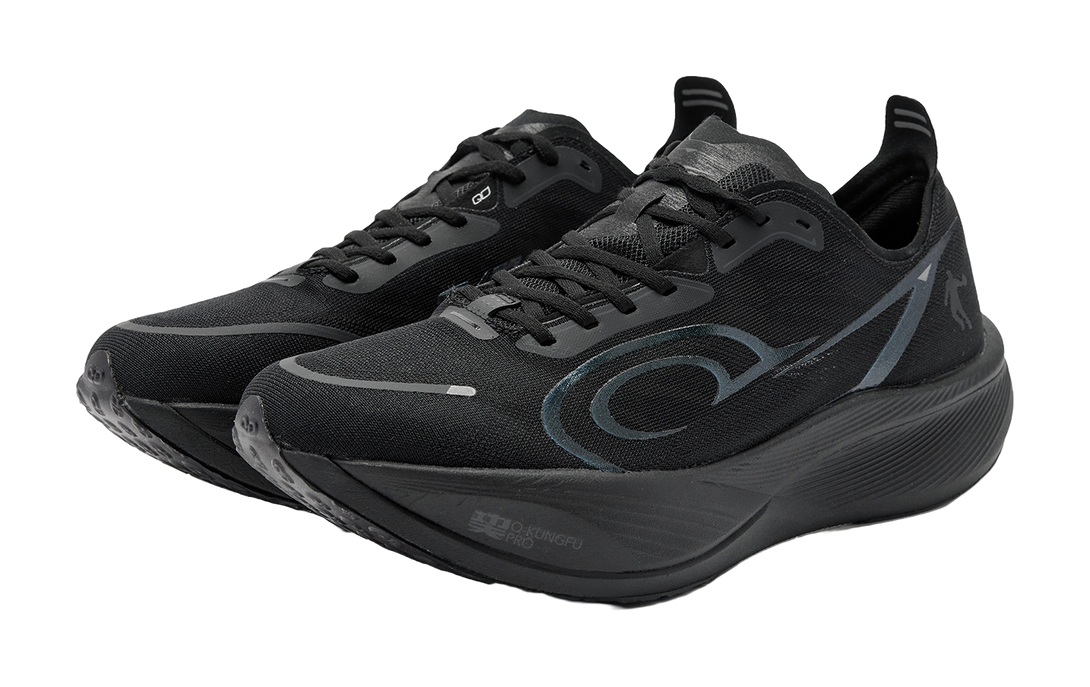 QIAODAN Feiying PB3 Enhanced Edition Running Shoes Men's Low top Black Iron Gray 