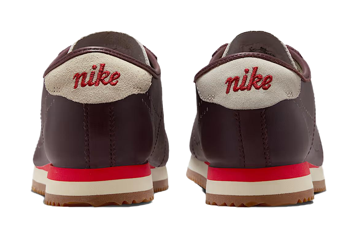 Nike Cortez Abrasion Resistant Low Top Casual Shoes Womens Burgundy  vjsneaker.com