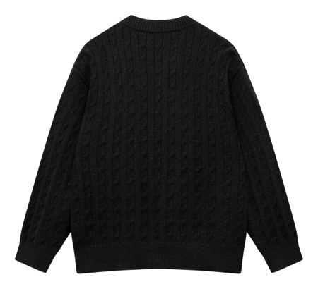 Warrior Power Simple Retro Cleanfit American Zipper Cardigan Basic Edition Warm, Soft, Comfortable Skin friendly Non stick Embroidered Sweater Knitted Sweater Unisex  vjsneaker.com