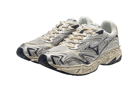 Mizuno Adventure Cushioning, Wear Resistant Low top Chunky Sneakers Unisex Beige Silver  vjsneaker.com