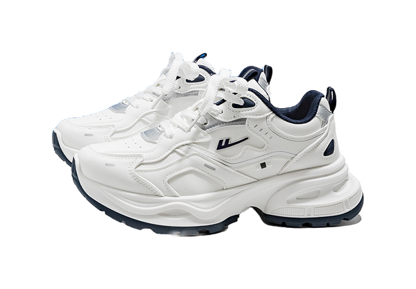 Warrior Low top Chunky Sneakers Unisex White Blue 