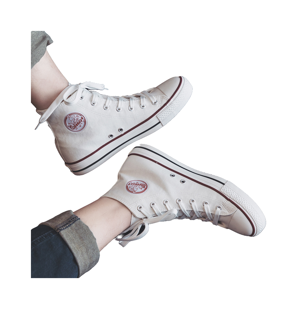 Warrior Wear resistant And Lightweight High top Canvas Shoes Unisex White 