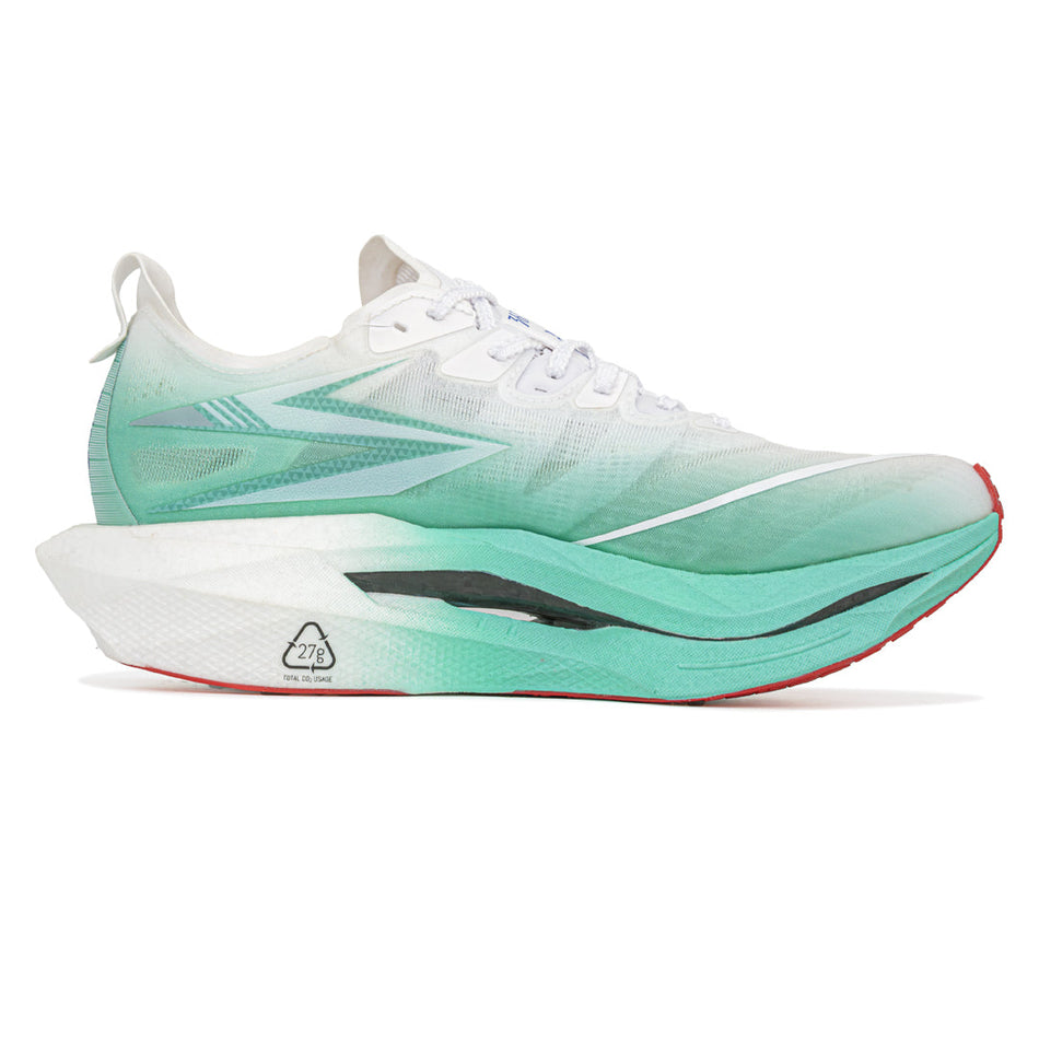 361° Flame 5 Low top Carbon Plate Marathon Training Long Distance Running Shoes Unisex White Green