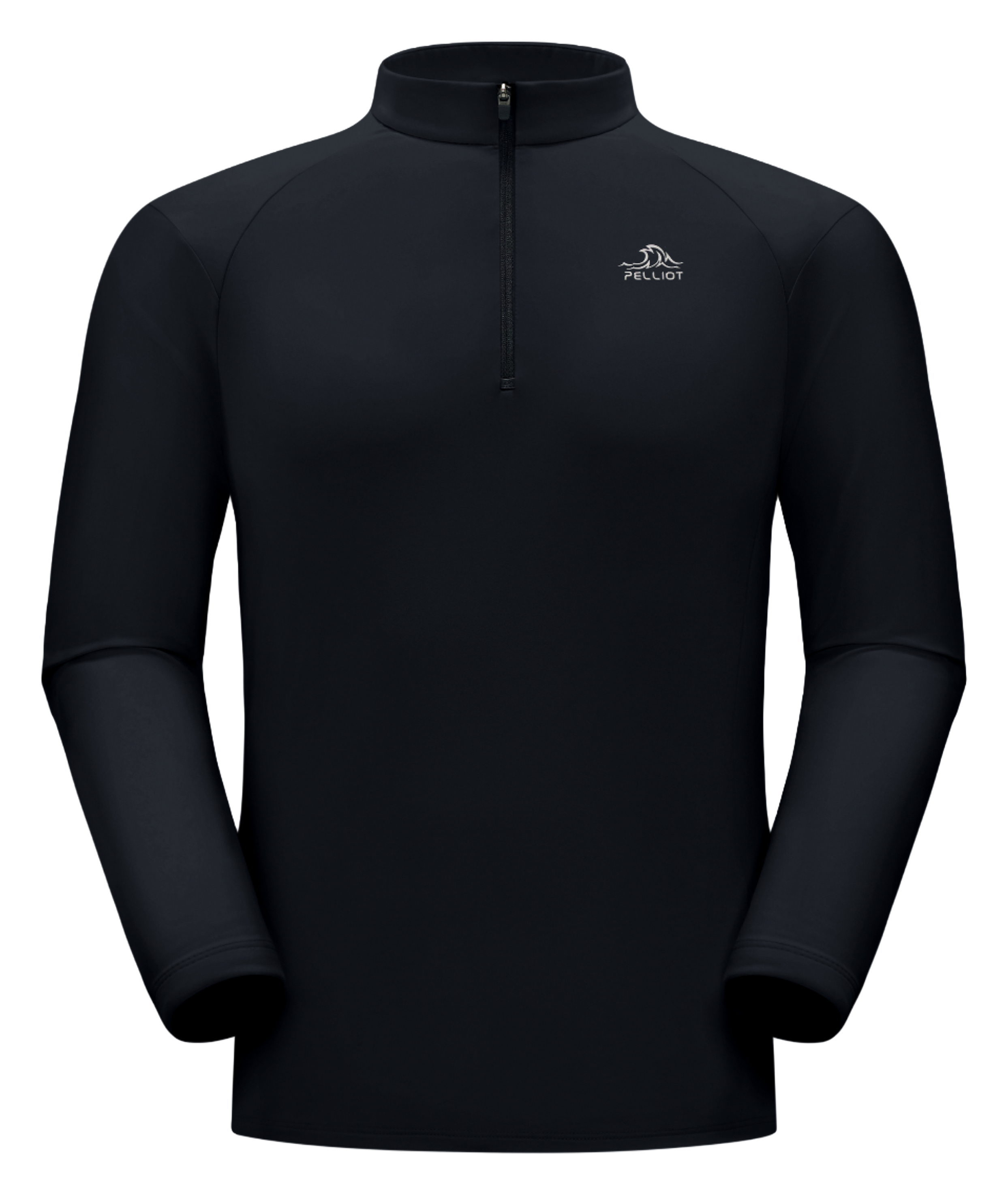 Boxi and PELLIOT Outdoor Cycling Plush Leisure Sports Warm Silver Ion Antibacterial Mountaineering Half Zipper Stand up Collar Top Lightweight, Comfortable, Fashionable, Versatile, Daily Commuter Long Sleeve Hoodie T-shirt for Men  vjsneaker.com