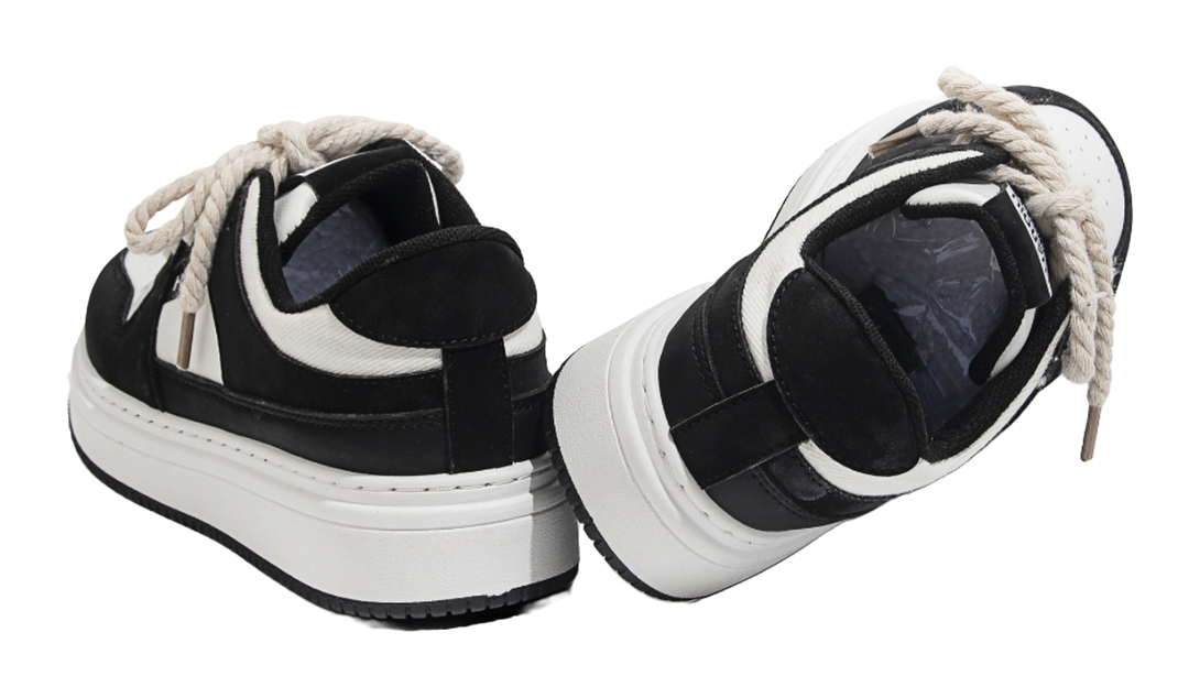 HUANQIU Thickened And Fleece Lined Thin Cotton, Air Force 1 Low top Skateboard Shoes Men's White Black 