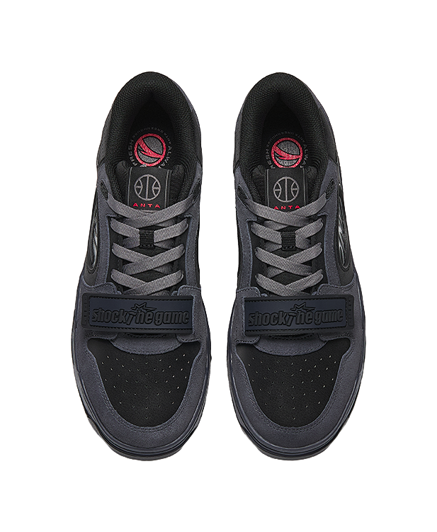 Anta STG Coverage Slip Resistant And Abrasion Resistant Low top Skateboard Shoes Men's Black Gray 