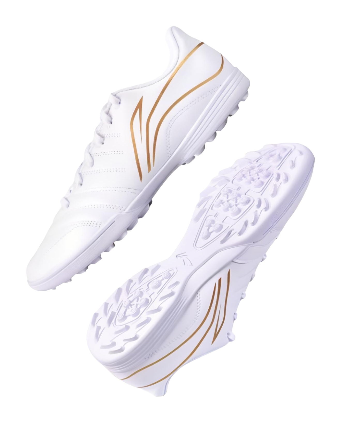 Li-Ning Chang Ge "White Gold" YSTU039-4 - TF Turf Soccer Shoe Unisex White Gold