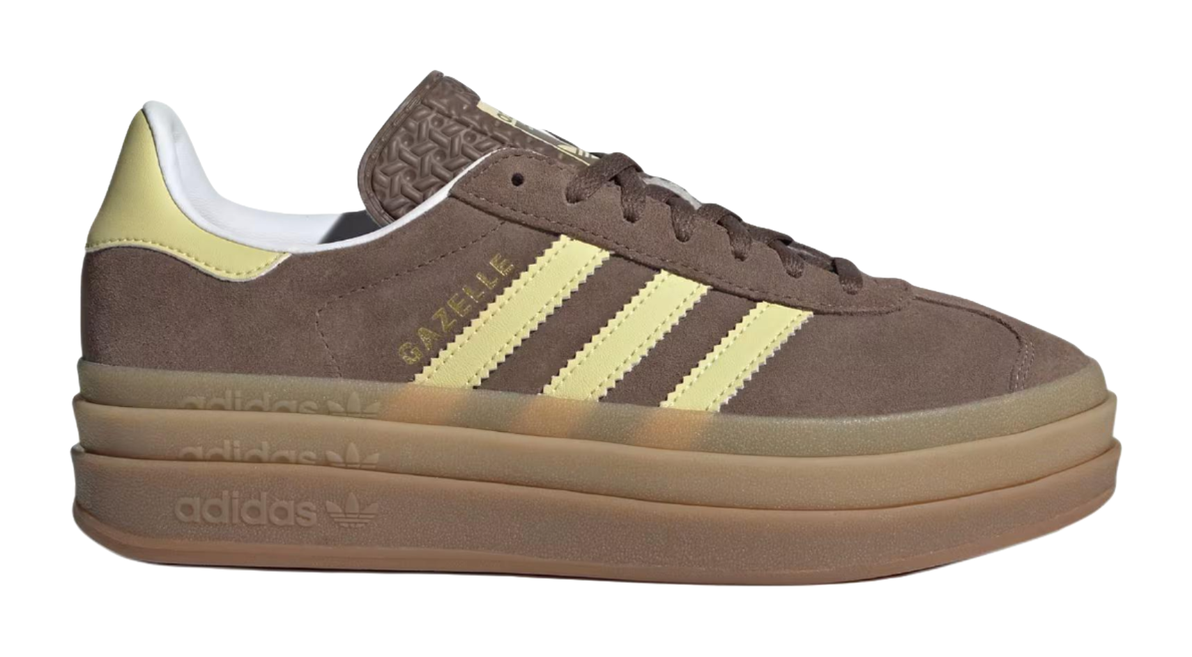 Adidas Wmns Gazelle Bold Earth Strata Powder Yellow Womens  vjsneaker.com
