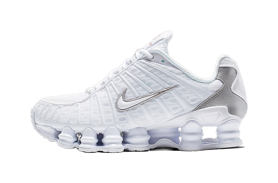 Nike Shox Tl White Silver Womens  VJSNEAKER