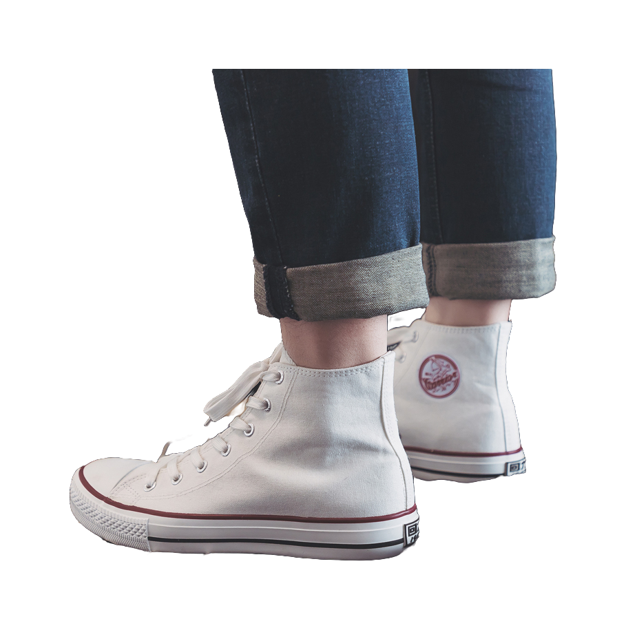 Warrior Wear resistant And Lightweight High top Canvas Shoes Unisex White  vjsneaker.com