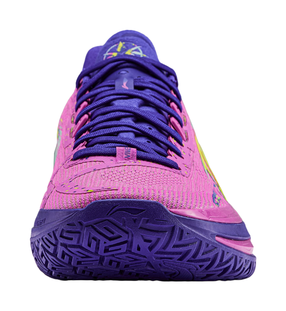 LiNing Liren 6 V2 'Error' Downtime - Basketball Shoes for Men and Women Fluorescent Rose Purple Red