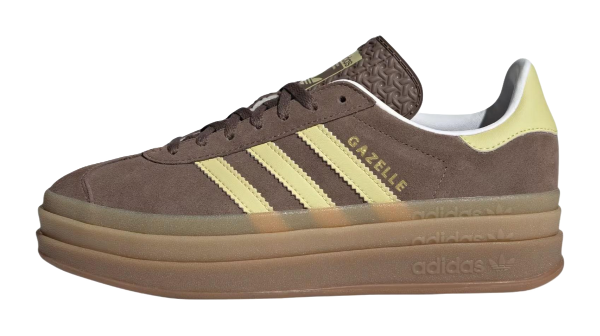 Adidas Wmns Gazelle Bold Earth Strata Powder Yellow Womens  vjsneaker.com