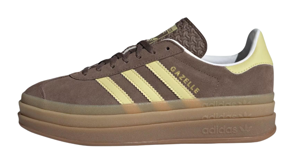 Adidas Wmns Gazelle Bold Earth Strata Powder Yellow Womens  vjsneaker.com