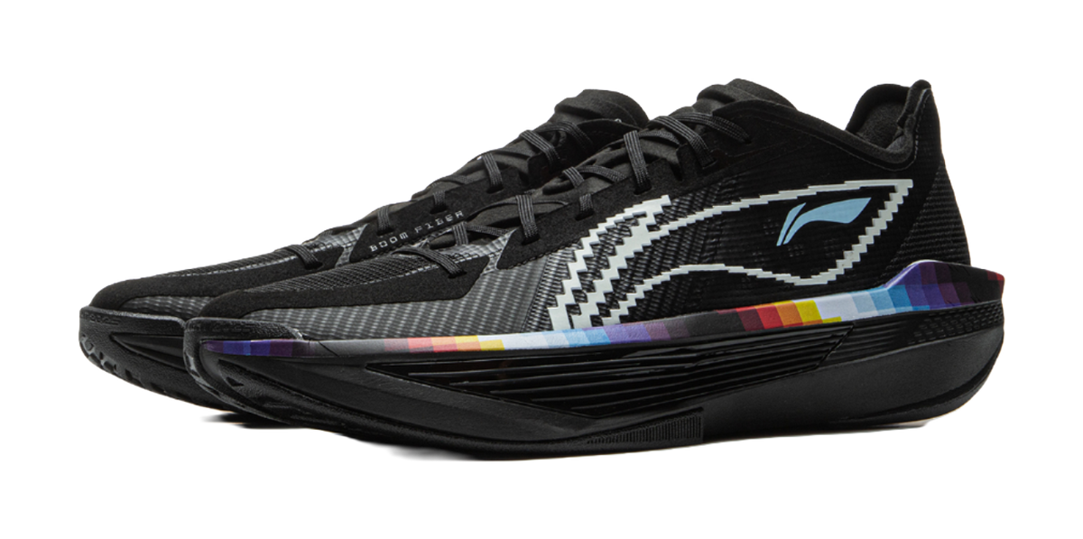 LiNing ULTRALIGHT Cushioning, Slip Resistant, Abrasion Resistant, Rebound Grip Low Top Basketball Shoes Mens Black  VJSNEAKER