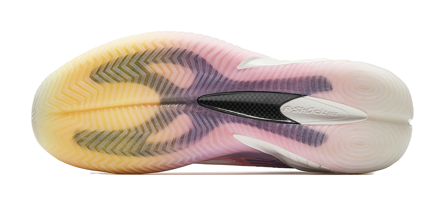 Anta Low top Basketball Shoes Mens White Pink Yellow  vjsneaker.com