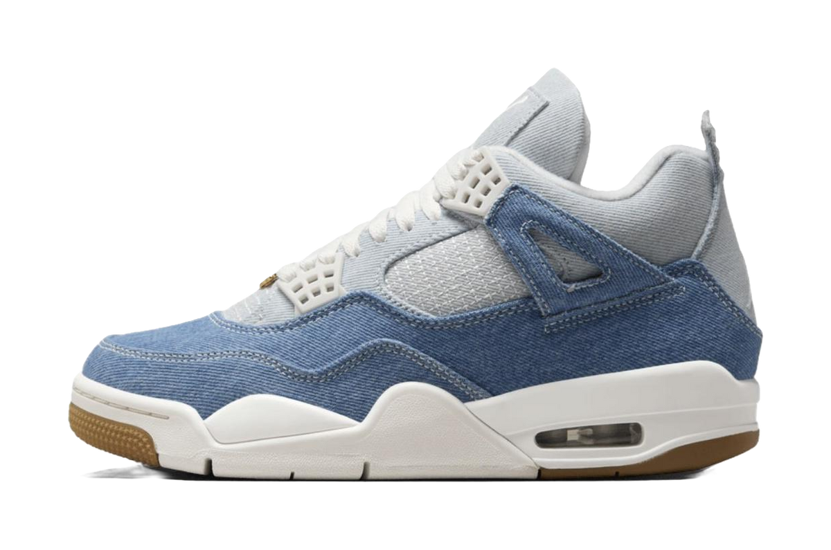 Jordan 4 Retro Tex Denim Worn Blue Womens  VJSNEAKER