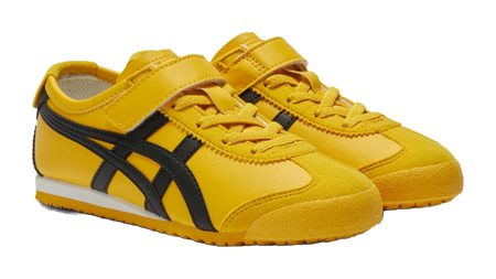 Onitsuka Tiger MEXICO 66 Anti-Slip Wear-Resistant Low-Top Kids Lifestyle Shoes Yellow Black Kids  VJSNEAKER