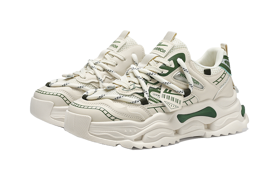 Warrior Abrasion Resistant Breathable Height Increasing Low top Chunky Sneakers Men's 