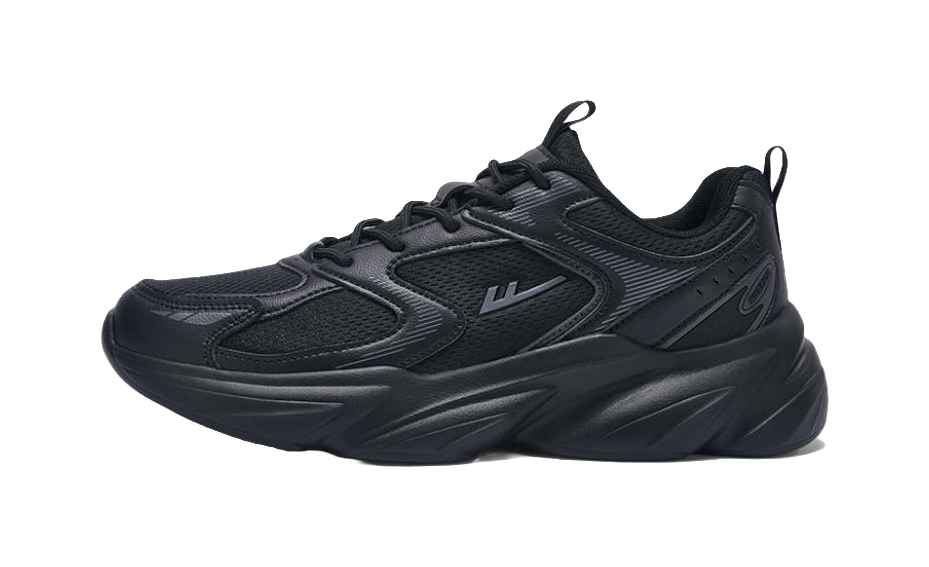 Warrior Slip Resistant Abrasion Resistant Low top Running Shoes Unisex All Black 