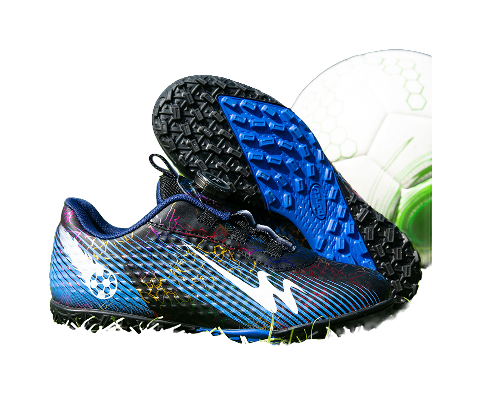 Binary Comfortable Low top Kids Soccer Shoes Blue Black Kids  vjsneaker.com