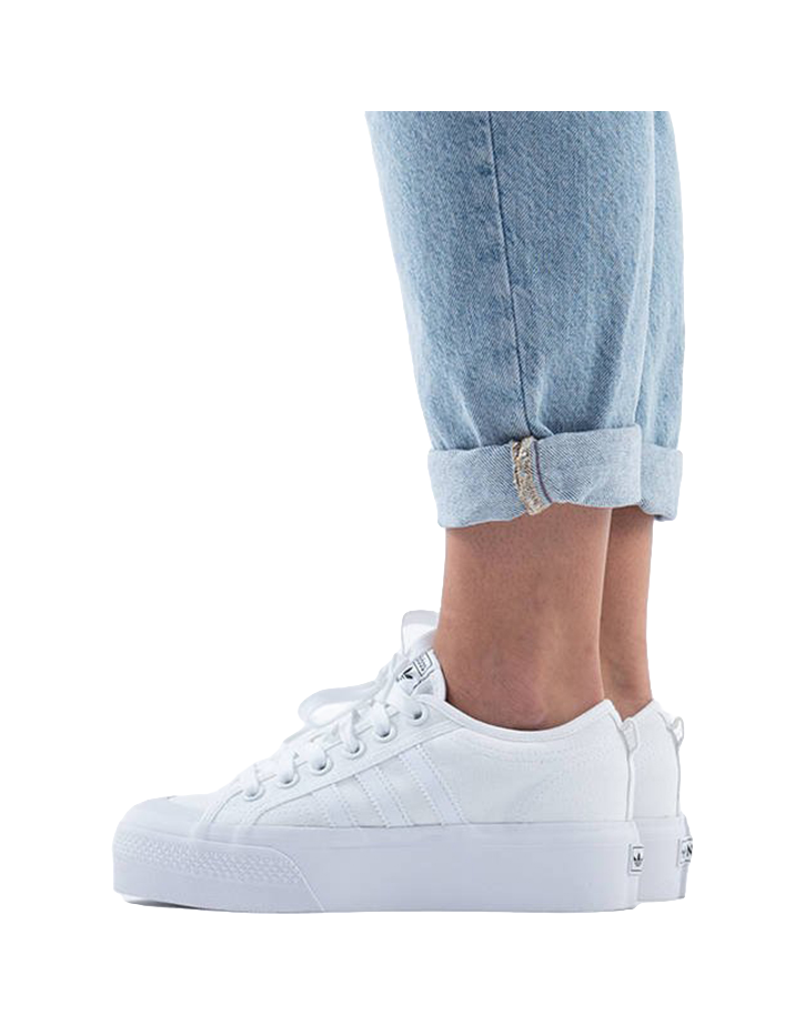 Adidas Wmns Nizza Platform Triple White Womens  vjsneaker.com