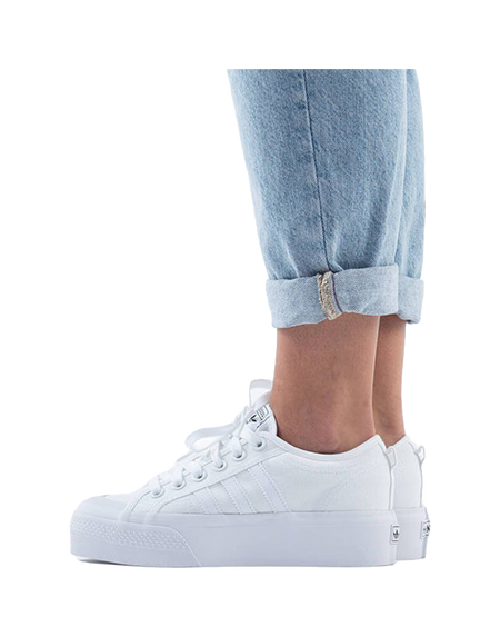 Adidas Wmns Nizza Platform Triple White Womens  vjsneaker.com