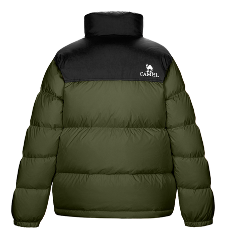 CAMEL Outdoor Color Block Soft Windproof Cold Resistant Down Jacket Unisex  vjsneaker.com