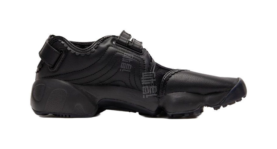 Nike Air Rift Triple Black Buckle Strap Womens  VJSNEAKER