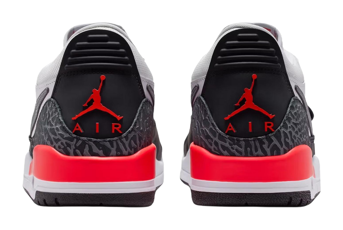 Jordan Legacy 312 Low top Vintage Basketball Shoes Mens White Red  vjsneaker.com
