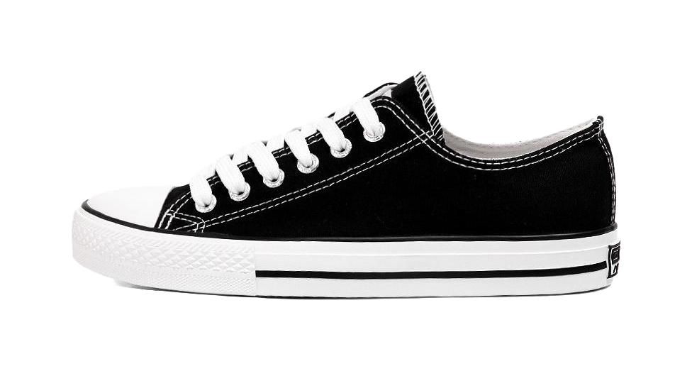 Warrior Slip Resistant Low top Canvas Shoes Unisex Black 