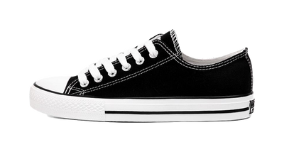 Warrior Slip Resistant Low top Canvas Shoes Unisex Black 