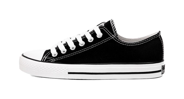 Warrior Slip Resistant Low top Canvas Shoes Unisex Black 