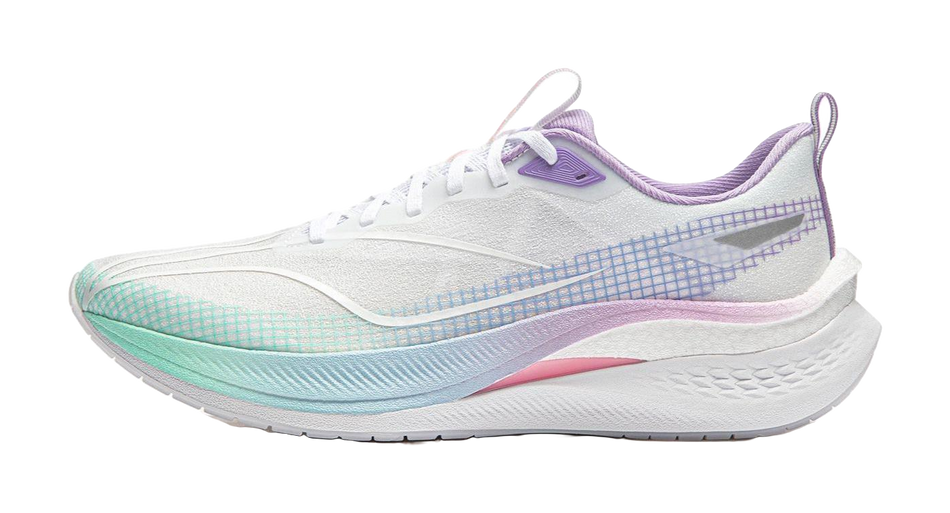 LiNing Red Hare 7 Pro Cushioning, Slip Resistant, Lightweight Low top Sprint Running Shoes Mens White Purple  VJSNEAKER