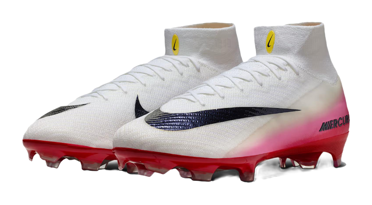 Nike Mercurial Superfly 10 FG Firm Ground Leather Soccer Shoes Unisex White Red  vjsneaker.com