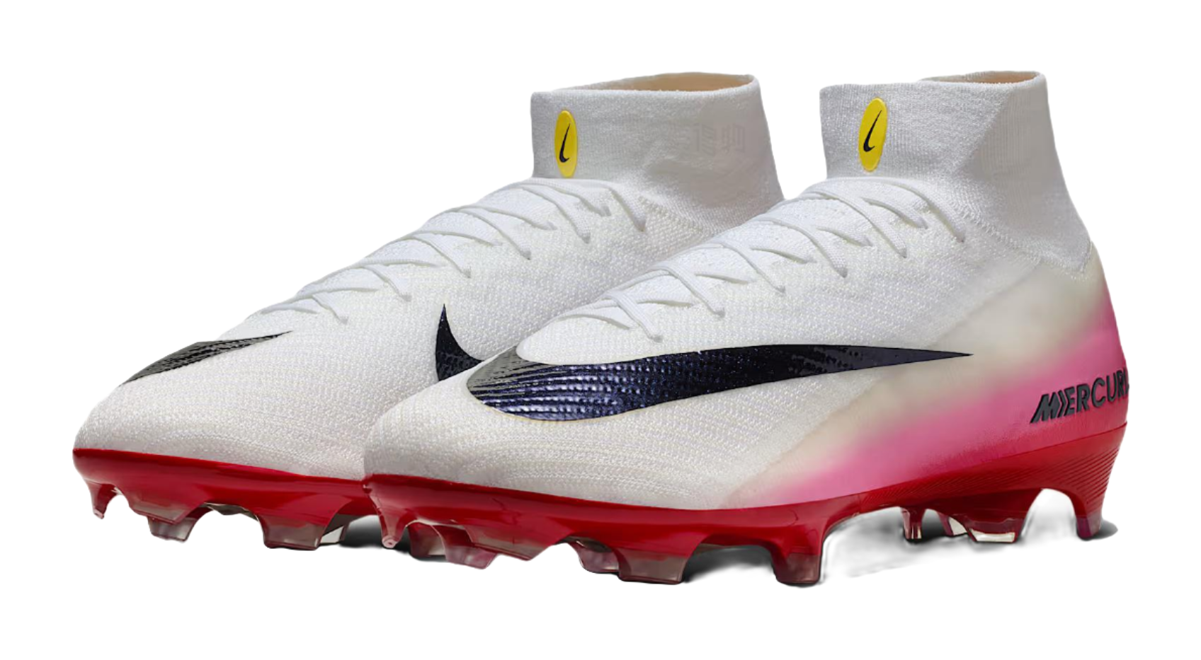Nike Mercurial Superfly 10 FG Firm Ground Leather Soccer Shoes Unisex White Red  vjsneaker.com