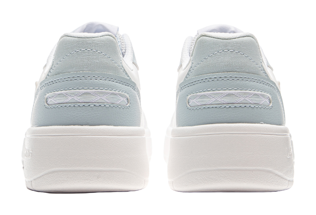 LiNing Yuanbao Pure Anti-Slip And Wear-Resistant Lightweight Low-Top Skateboard Shoes Women's White Blue 