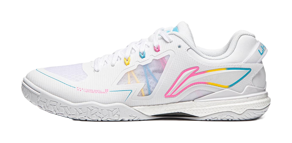 Li-Ning Kirin 3.0 "White/Pink/Yellow" APPU029-2 - Table Tennis Shoe Unisex White