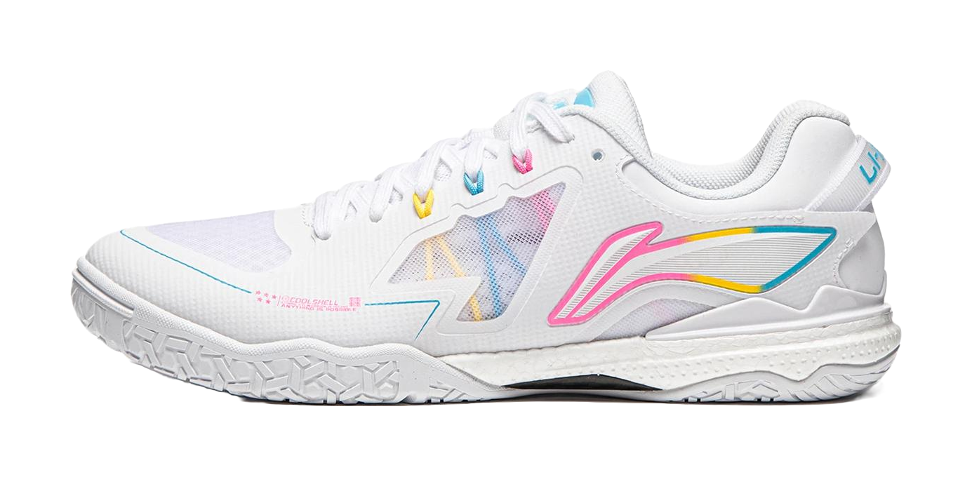 Li-Ning Kirin 3.0 "White/Pink/Yellow" APPU029-2 - Table Tennis Shoe Unisex White