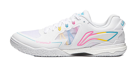 Li-Ning Kirin 3.0 "White/Pink/Yellow" APPU029-2 - Table Tennis Shoe Unisex White