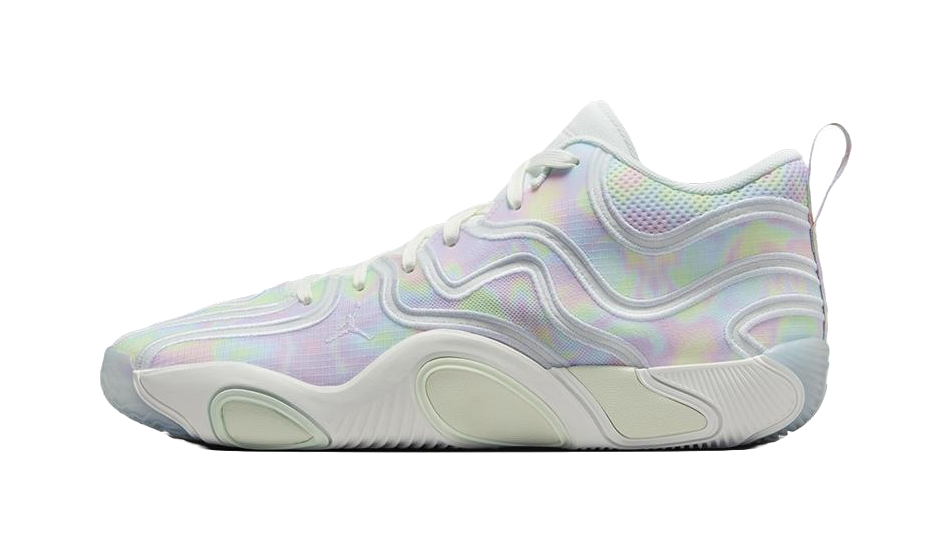 Jordan Tatum 3 Slip Resistant Abrasion Resistant Mid top Basketball Shoes Mens White Pink  vjsneaker.com